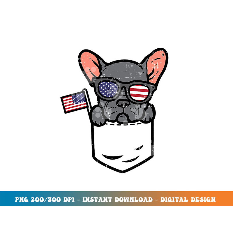 French Bulldog Pocket Frenchie American USA 4th Of July Dog  png, sublimation copy.jpg
