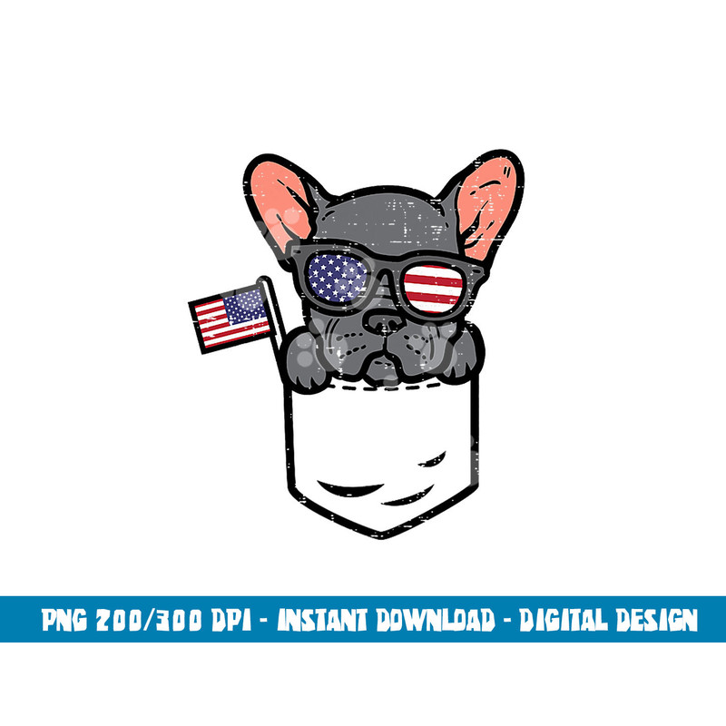 French Bulldog Pocket Frenchie American USA 4th Of July Dog  png, sublimation copy.jpg