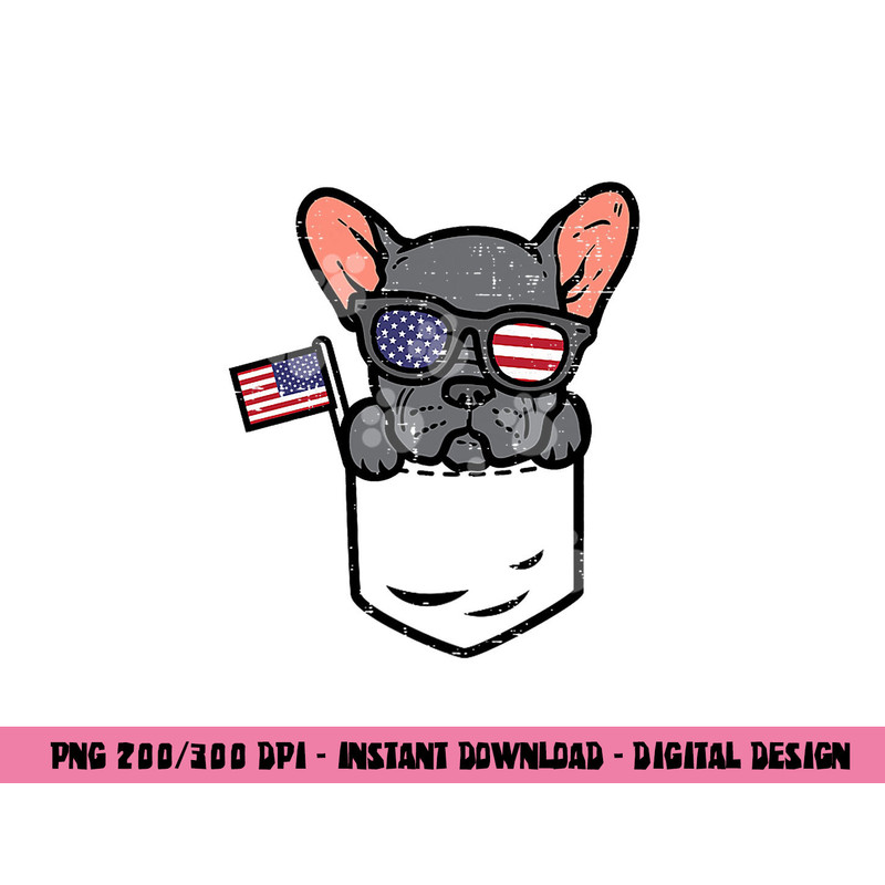 French Bulldog Pocket Frenchie American USA 4th Of July Dog png, sublimation copy.jpg