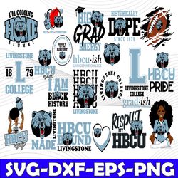 bundle 22 files livingstone college football team  svg, livingstone college svg, hbcu team svg, mega bundle, designs, cr
