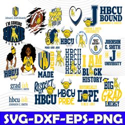bundle 24 files johnson c. smith football team svg, johnson c. smith svg, hbcu team svg, mega bundle, designs, cricut, c