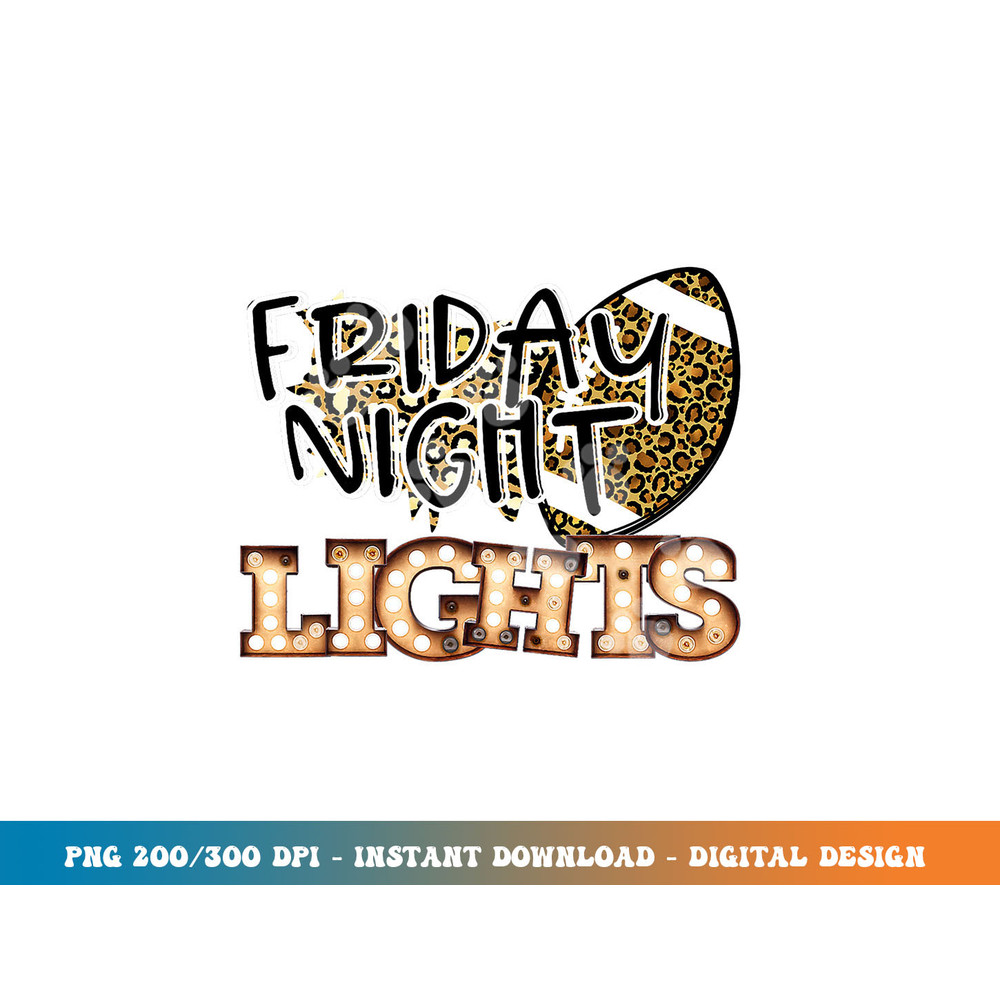 Friday Night Lights Retro Football Bulb Cheetah Leopard png, sublimation copy.jpg