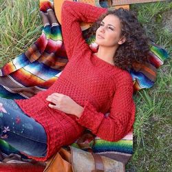 knitting patterns jumpers sweater in lace pattern mix in schachenmayr micro - 6300 - downloadable pdf