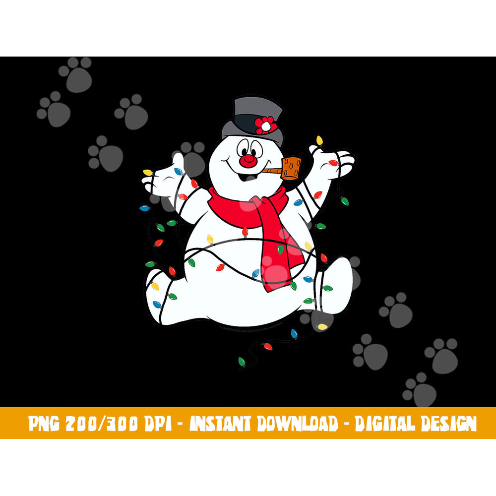 Frosty The Snowman Christmas Lights Portrait Short Sleeve png, sublimation copy.jpg