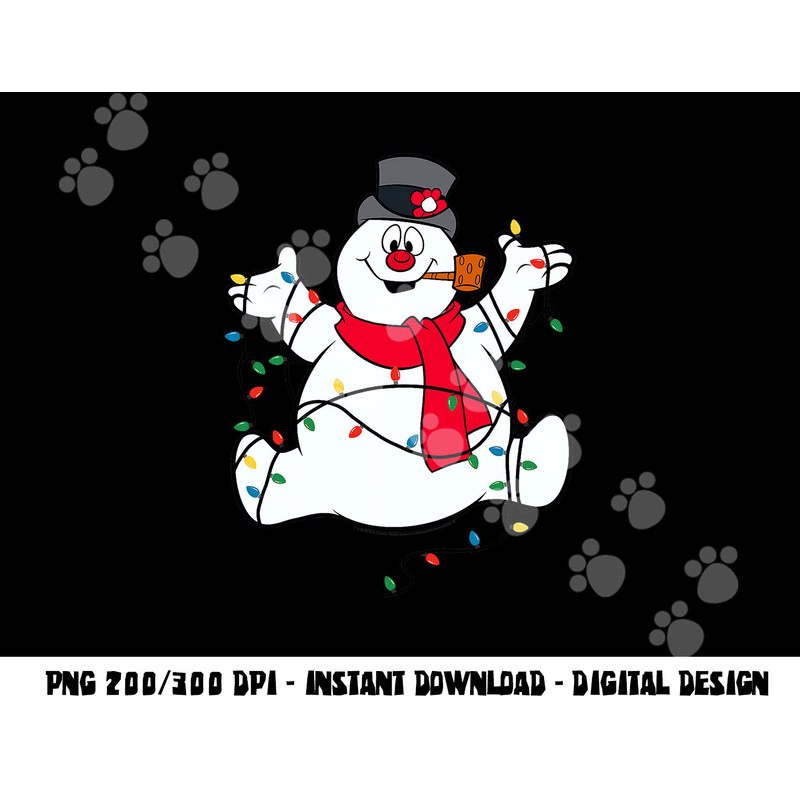 Frosty The Snowman Christmas Lights Portrait Short Sleeve png, sublimation copy.jpg