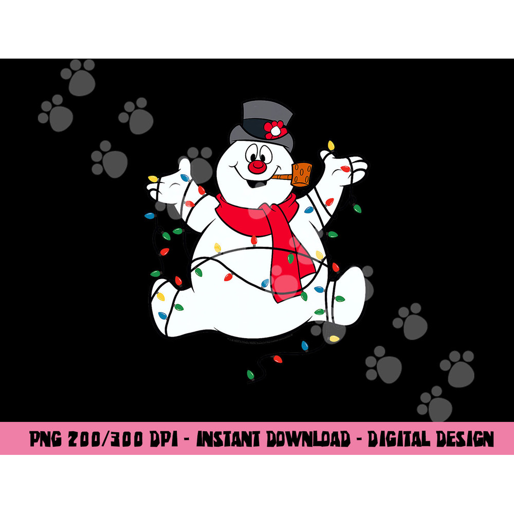 Frosty The Snowman Christmas Lights Portrait Short Sleeve png, sublimation copy.jpg