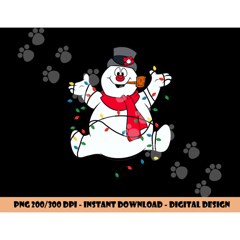 Frosty The Snowman Christmas Lights Portrait Short Sleeve png, sublimation copy.jpg