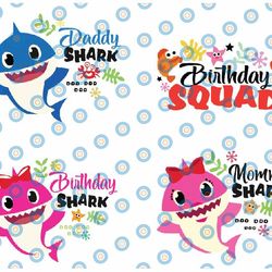 birthday shark girl svg, cricut cut files, shark family doo doo doo vector eps, silhouette dxf, design for tsvg , clothe