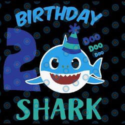 shark 2nd birthday svg, boy birthday shark svg dxf eps, boy second birthday clipart, two year old, baby, shark, 2nd birt