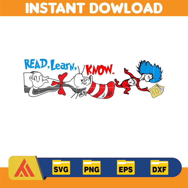 Dr Seuss Svg Layered Item, Dr. Seuss Quotes Cat In The Hat Svg Clipart, Cricut, Digital Vector Cut File, Cat And The Hat (262).jpg
