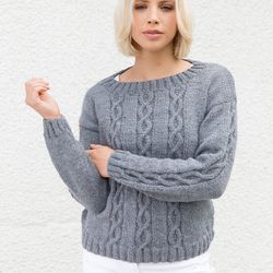 knitting patterns jumpers jumper in rico creative soft wool aran - downloadable pdf