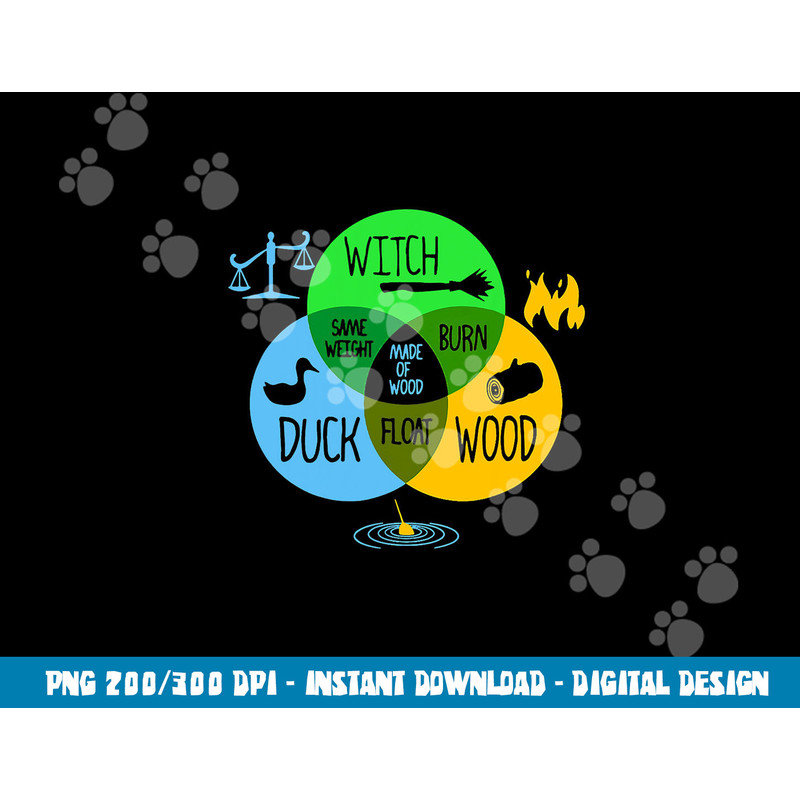 Fun Witch Duck Wood Same Weight Made Of Wood Burn Float Gift  png,sublimation copy.jpg
