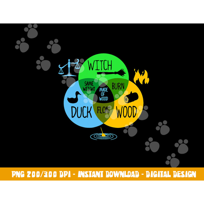 Fun Witch Duck Wood Same Weight Made Of Wood Burn Float Gift png,sublimation copy.jpg