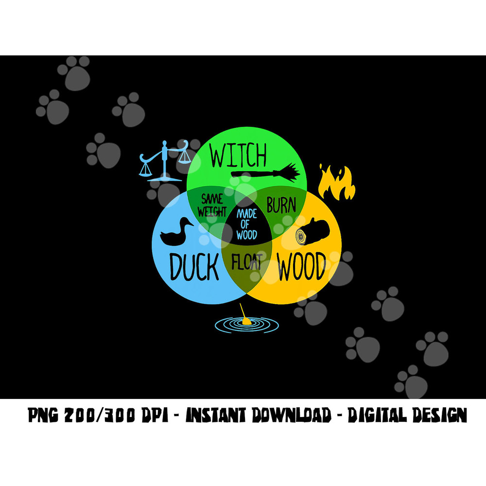 Fun Witch Duck Wood Same Weight Made Of Wood Burn Float Gift png,sublimation copy.jpg
