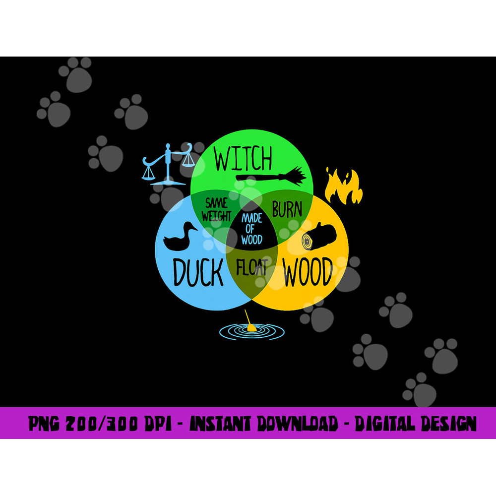 Fun Witch Duck Wood Same Weight Made Of Wood Burn Float Gift png,sublimation copy.jpg