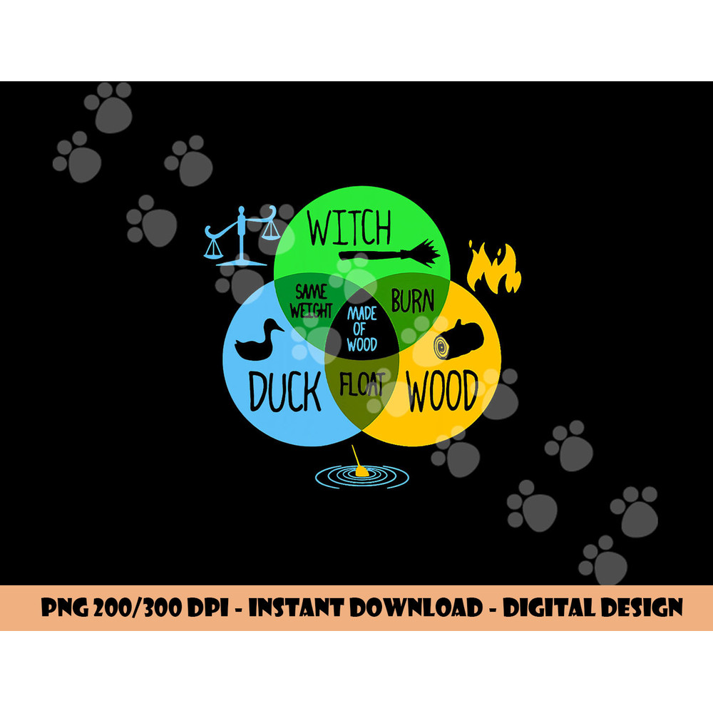 Fun Witch Duck Wood Same Weight Made Of Wood Burn Float Gift png,sublimation copy.jpg