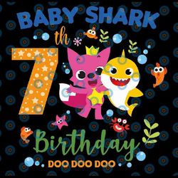 shark 7th birthday svg, boy birthday shark svg dxf eps, boy seventh birthday clipart, seven year old, baby, shark, 7th b