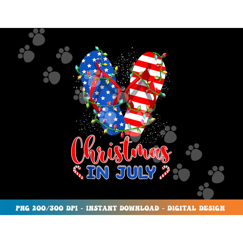 Funny American Flag Flip Flops Xmas Lights Christmas In July png, sublimation copy.jpg