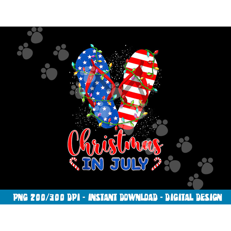 Funny American Flag Flip Flops Xmas Lights Christmas In July png, sublimation copy.jpg