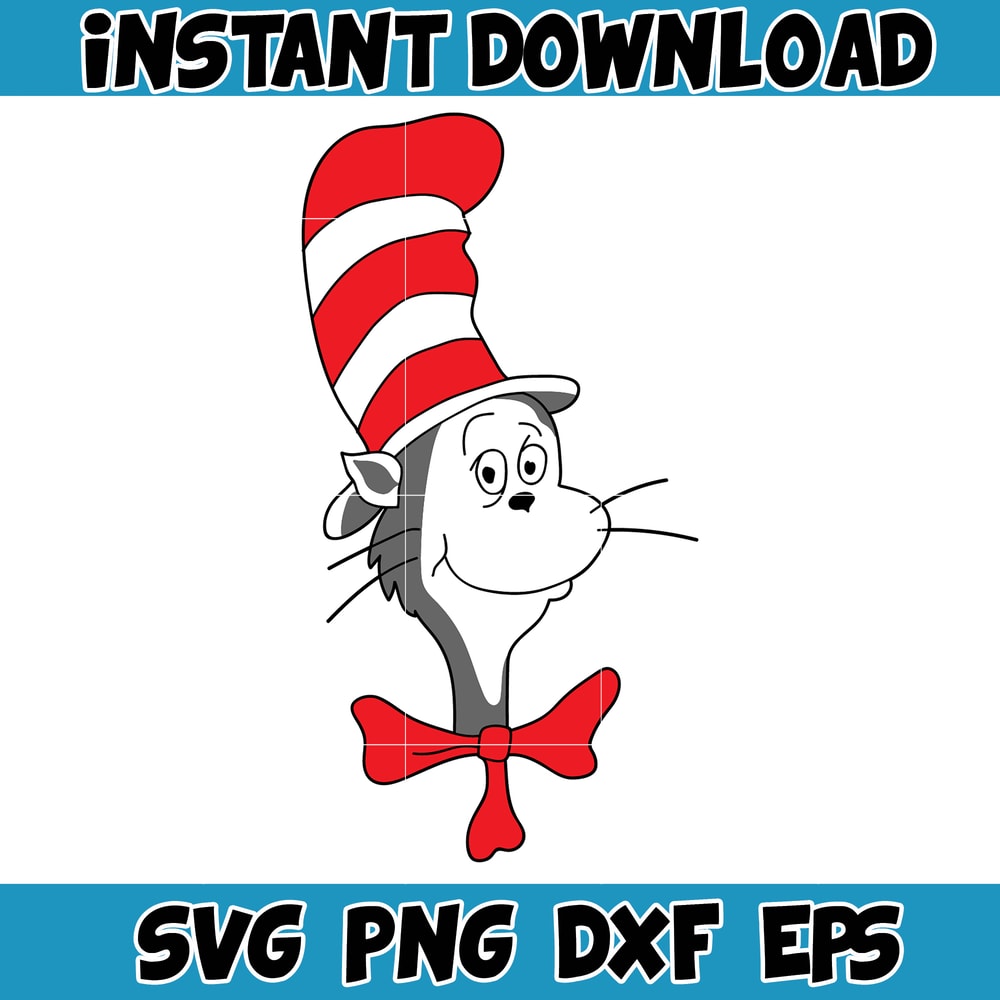 Dr Seuss Svg Layered Item, Dr. Seuss Quotes Cat In The Hat Svg Clipart, Cricut, Digital Vector Cut File, Cat And The Hat (282).jpg