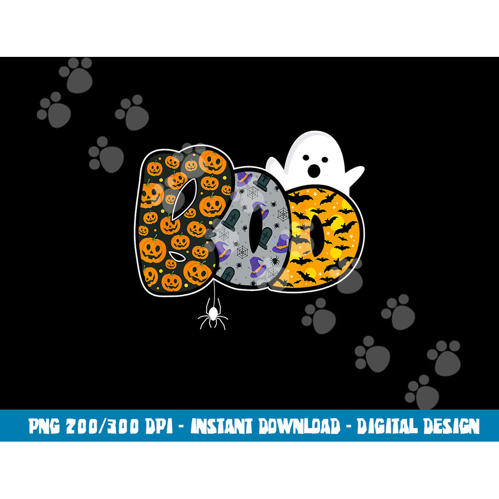 Funny boo with ghost and pumpkins for halloween costume  png,sublimation copy.jpg
