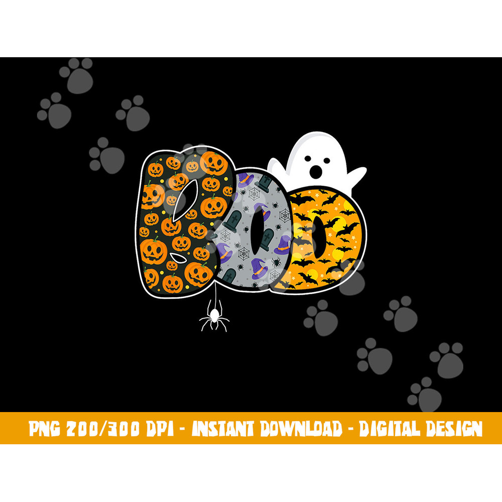 Funny boo with ghost and pumpkins for halloween costume png,sublimation copy.jpg