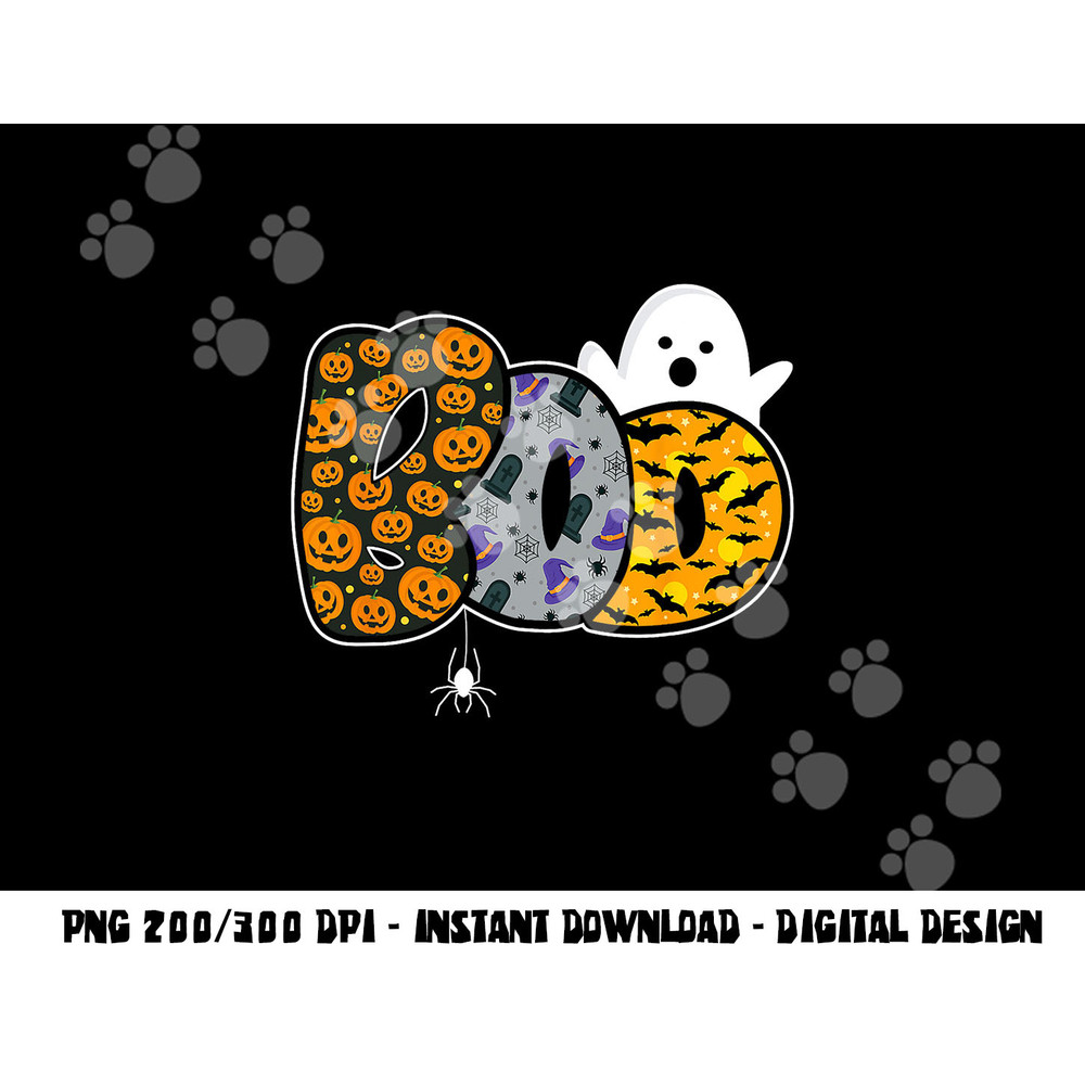Funny boo with ghost and pumpkins for halloween costume png,sublimation copy.jpg