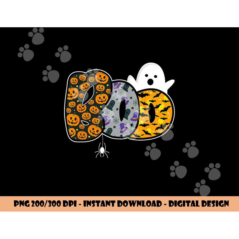 Funny boo with ghost and pumpkins for halloween costume png,sublimation copy.jpg