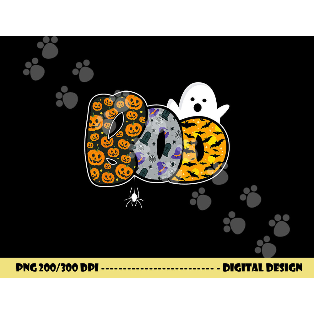 Funny boo with ghost and pumpkins for halloween costume png,sublimation copy.jpg