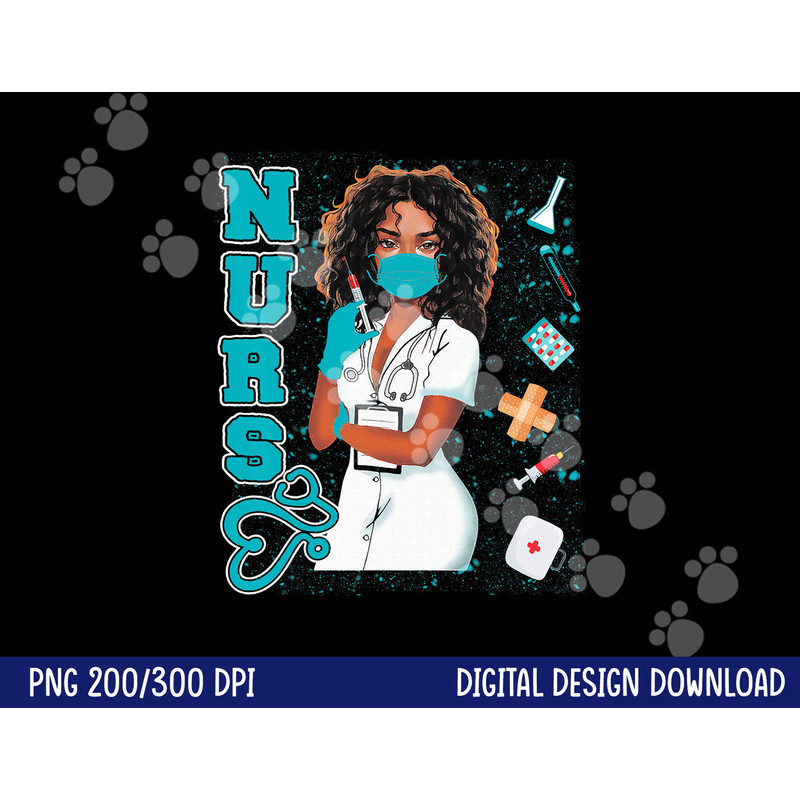 Black Nurse Uniform Face Mask Afro African Black History png, sublimation copy.jpg