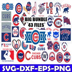 bundle 43 files chicago cubs baseball team svg, chicago cubs svg, mlb svg, mlb team  svg, mlb svg, png, dxf, eps, jpg, i