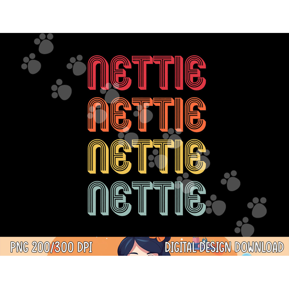 NETTIE Gift Name Personalized Retro Vintage 80s 90s Birthday png, sublimation copy.jpg