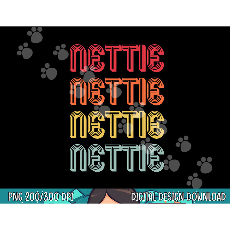 NETTIE Gift Name Personalized Retro Vintage 80s 90s Birthday png, sublimation copy.jpg
