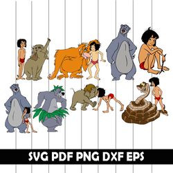 jungle book svg, jungle book clipart, jungle book digital clipart, jungle book png, jungle book eps, jungle book dxf