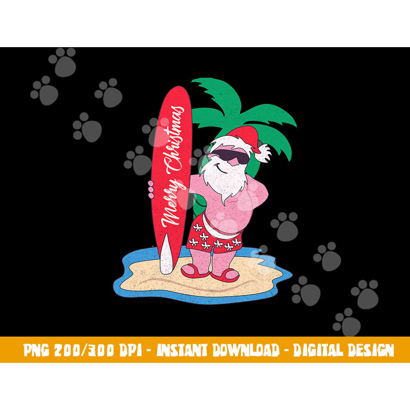 Funny Christmas In July Santa Claus Surfing On The Beach png, sublimation copy.jpg