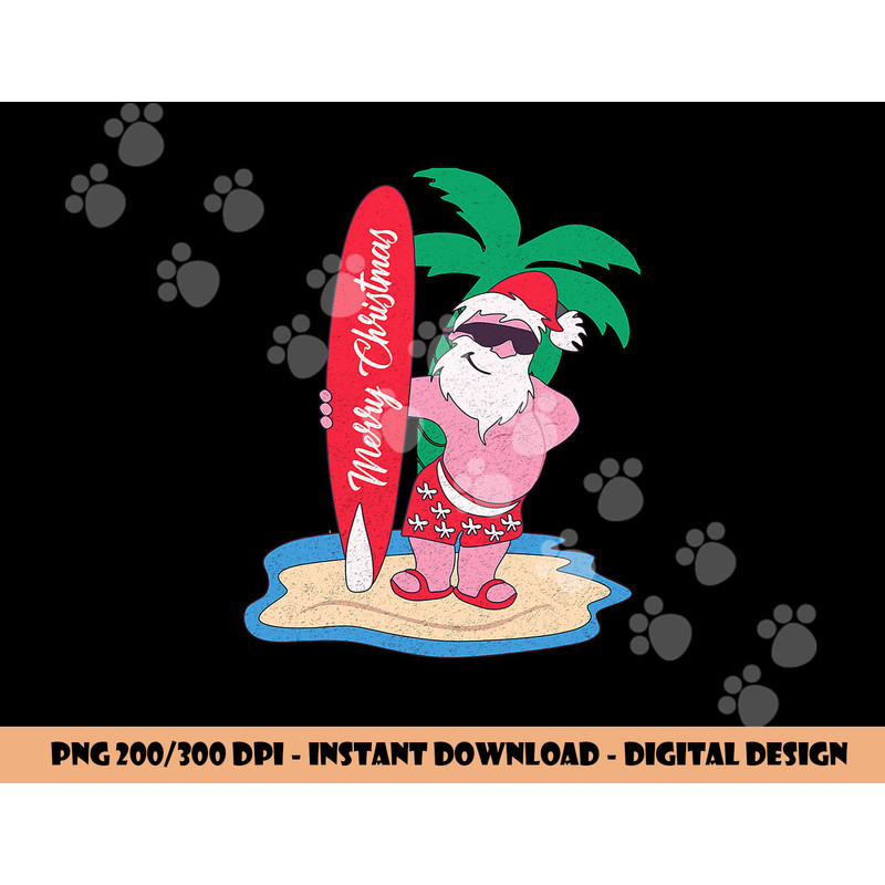 Funny Christmas In July Santa Claus Surfing On The Beach png, sublimation copy.jpg