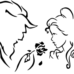 bb outline png, beauty and the beast png, beauty png, belle princess png, disney beauty png, disney png digital download