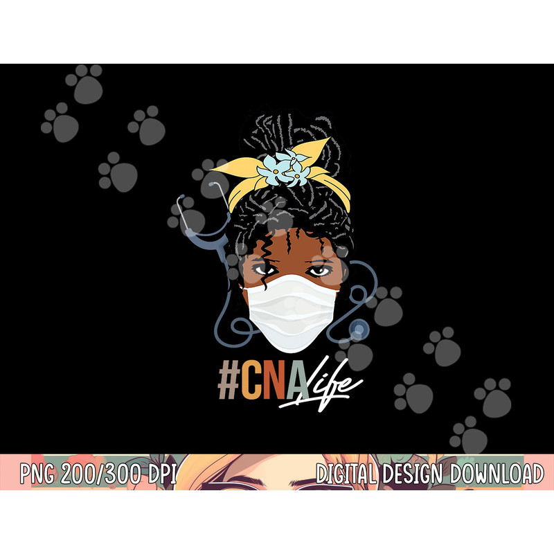 Black Woman CNA Life Emergency Nurse Assitant First Aider png,sublimation copy.jpg