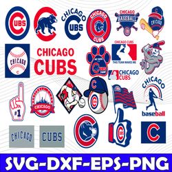 bundle 21 files chicago cubs baseball team svg, chicago cubs svg, mlb svg, mlb team  svg, mlb svg, png, dxf, eps, jpg, i