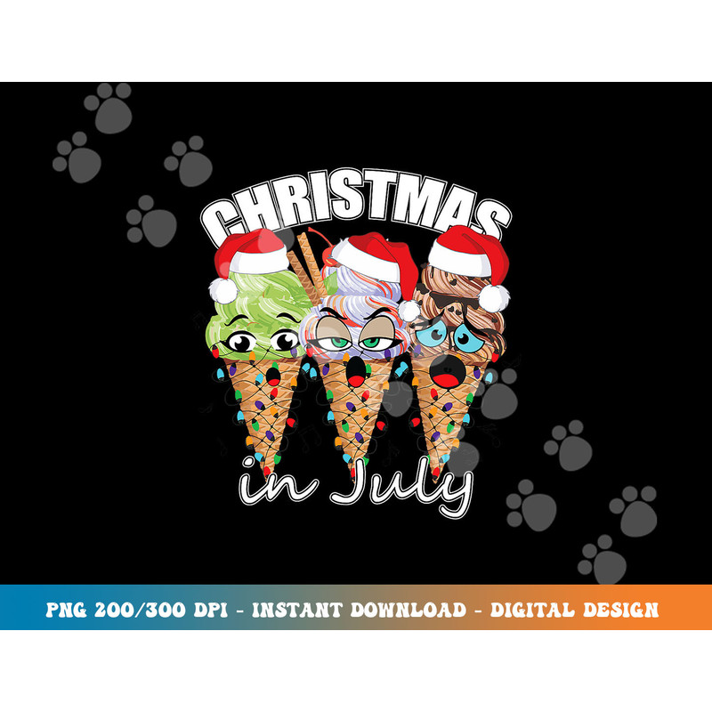 Funny Christmas in July Summer Icecream png, sublimation copy.jpg