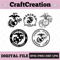 US Marines vector svg, eps, dxf, png high res, jpg, pdf, webp Cricut & Silhouette Cut Files Digital Download Active