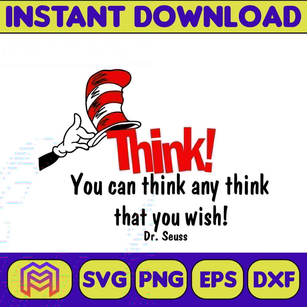 Dr Seuss Svg Layered Item, Dr. Seuss Quotes Cat In The Hat Svg Clipart, Cricut, Digital Vector Cut File, Cat And The Hat (204).jpg