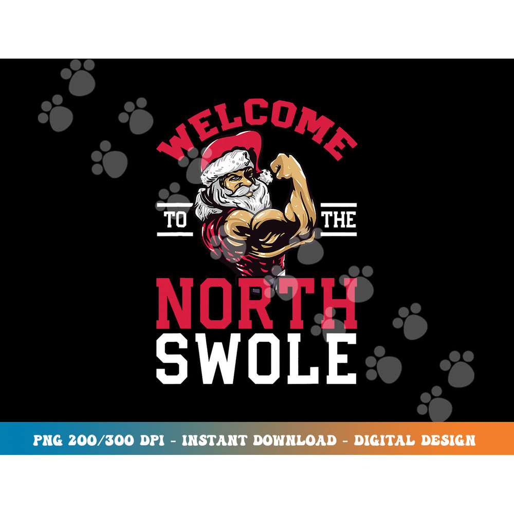 Funny Christmas Weightlifting Workout png, sublimation North Swole copy.jpg