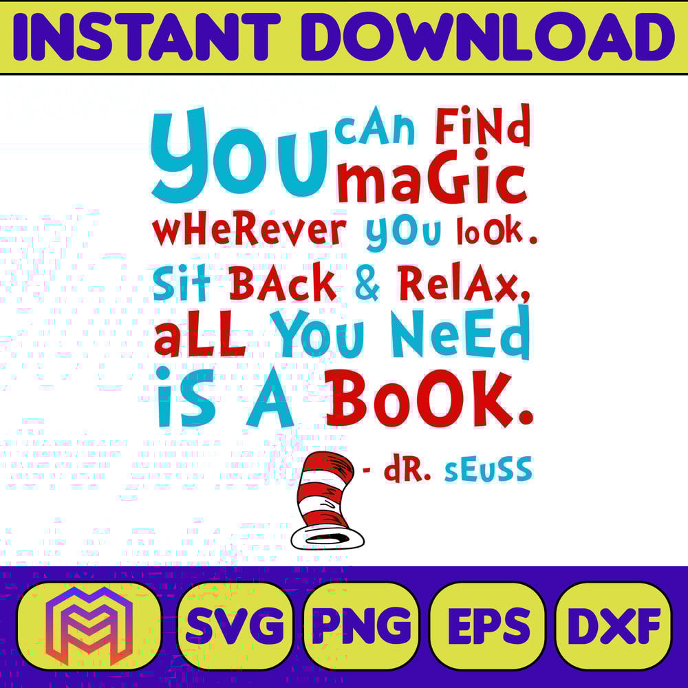 Dr Seuss Svg Layered Item, Dr. Seuss Quotes Cat In The Hat Svg Clipart, Cricut, Digital Vector Cut File, Cat And The Hat (220).jpg