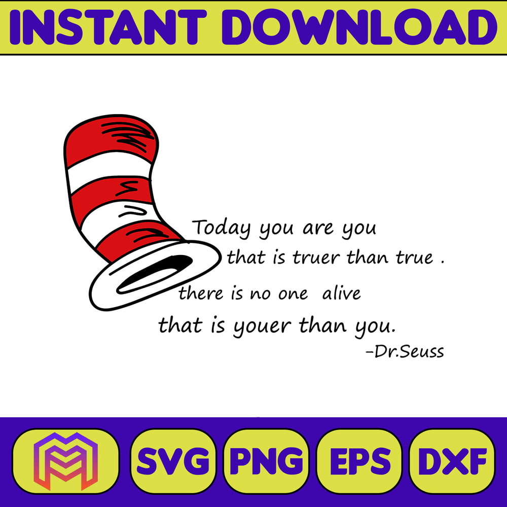 Dr Seuss Svg Layered Item, Dr. Seuss Quotes Cat In The Hat Svg Clipart, Cricut, Digital Vector Cut File, Cat And The Hat (222).jpg