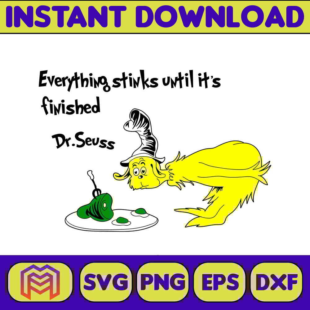 Dr Seuss Svg Layered Item, Dr. Seuss Quotes Cat In The Hat Svg Clipart, Cricut, Digital Vector Cut File, Cat And The Hat (223).jpg