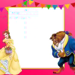 invitations & frames png, beauty and the beast png, beauty png, belle princess png, disney beauty png, digital download