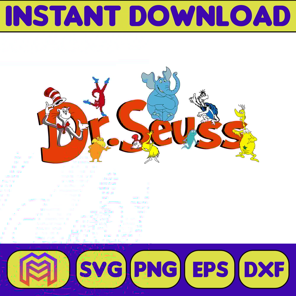 Dr Seuss Svg Layered Item, Dr. Seuss Quotes Cat In The Hat Svg Clipart, Cricut, Digital Vector Cut File, Cat And The Hat (241).jpg