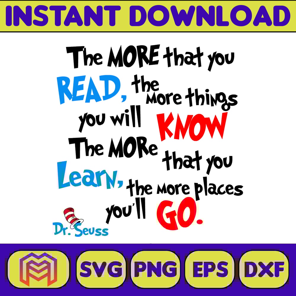 Dr Seuss Svg Layered Item, Dr. Seuss Quotes Cat In The Hat Svg Clipart, Cricut, Digital Vector Cut File, Cat And The Hat (242).jpg