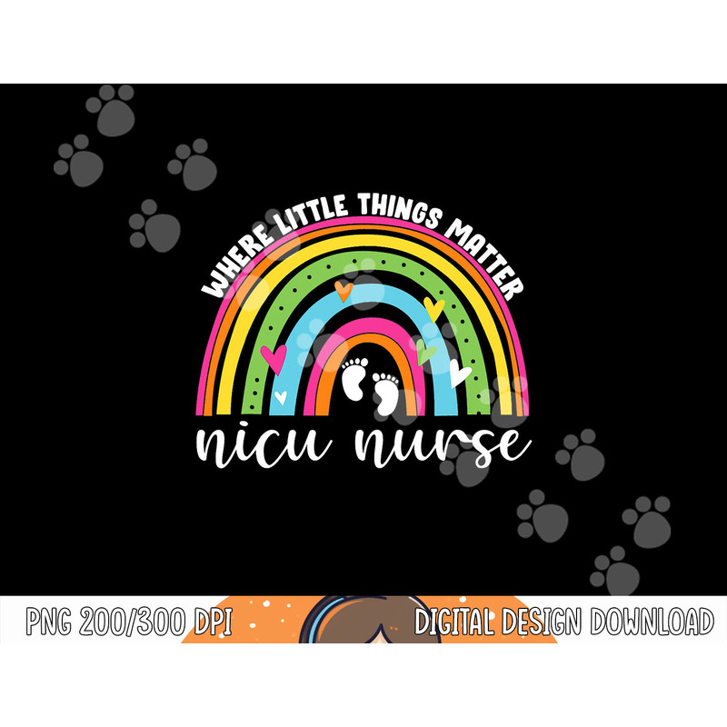 NICU Nurse Neonatal Nurse Practitioner Women Cute Rainbow png, sublimation copy.jpg